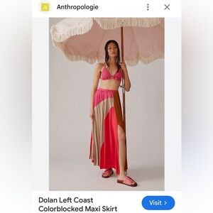 Dolan Left Coast from Anthropologie Colorblocked Maxi Skirt size large